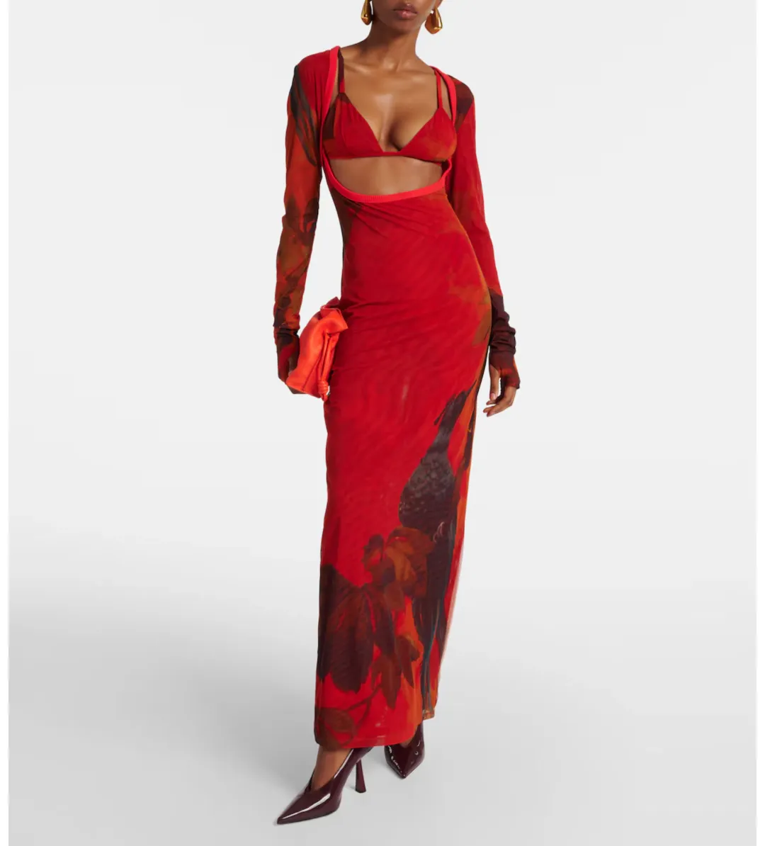 Sir the Label Libertine Printed Cutout Maxi Dress Print Size 8 for rent on The Volte - main image