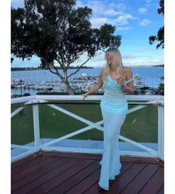 Natalie Rolt Cadence Gown in Blue Size 8 for rent on The Volte - image 3