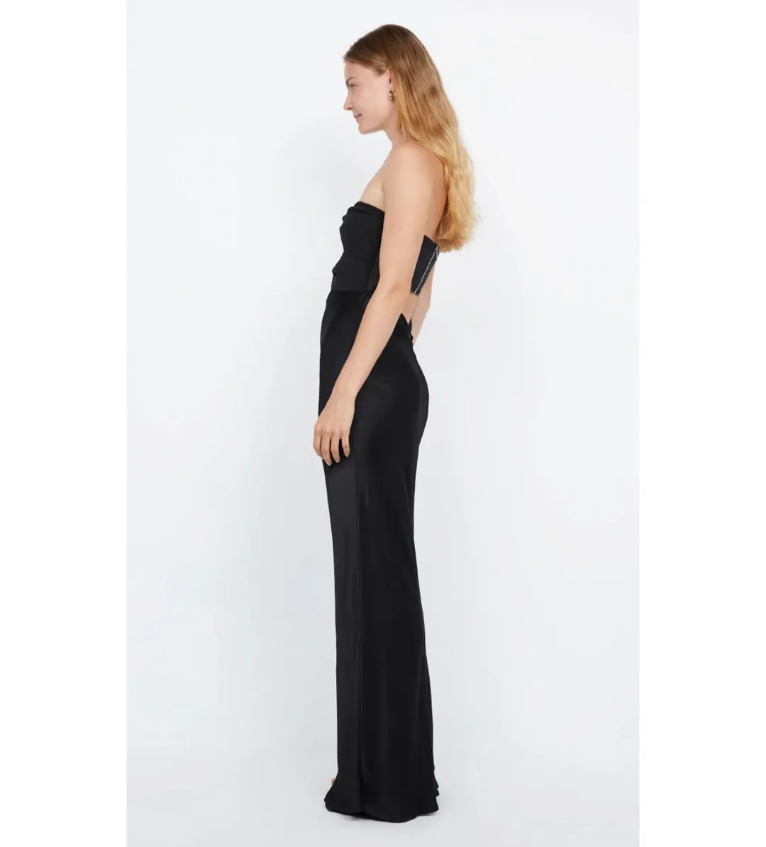 Bec and Bridge Halle Strapless Dress in Black Size AU 8 for rent on The Volte - main image