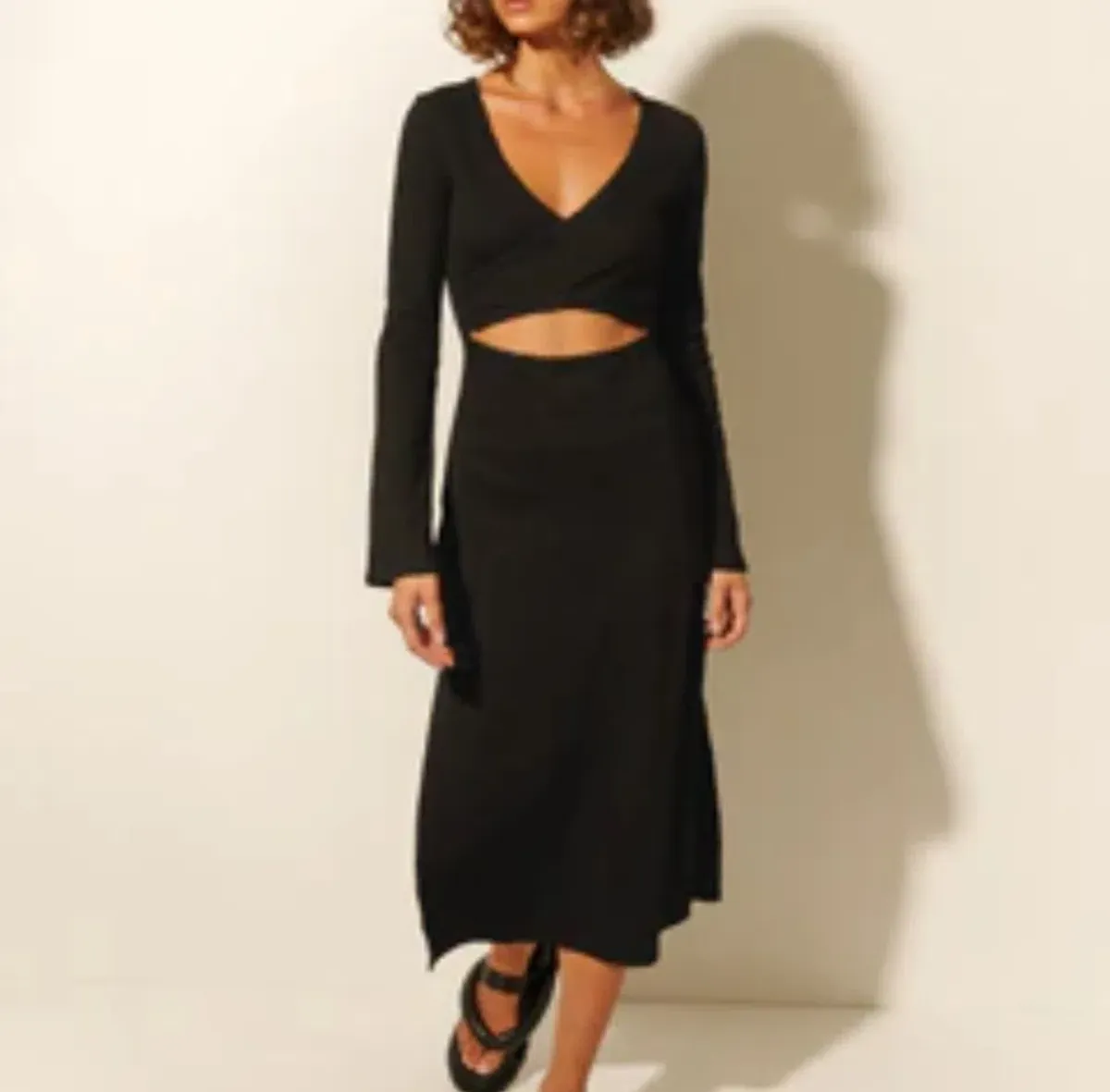 Kivari Marta Midi Dress Black Size AU 12 for rent on The Volte - main image
