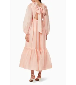 Zimmermann The Lovestruck Garland Midi Dress Pink Size 2 AU 12 for rent on The Volte - image 3