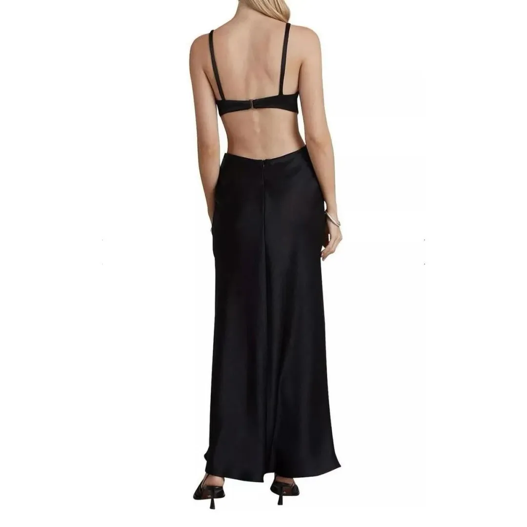 Bec and Bridge Felix V Maxi Dress in Black Size 8 for rent on The Volte - main image