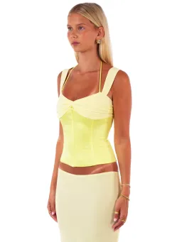 I am Delilah Scarlett Corset & Maxi Skirt Set in Butter Yellow Size S (AU 8)  for rent on The Volte - image 4