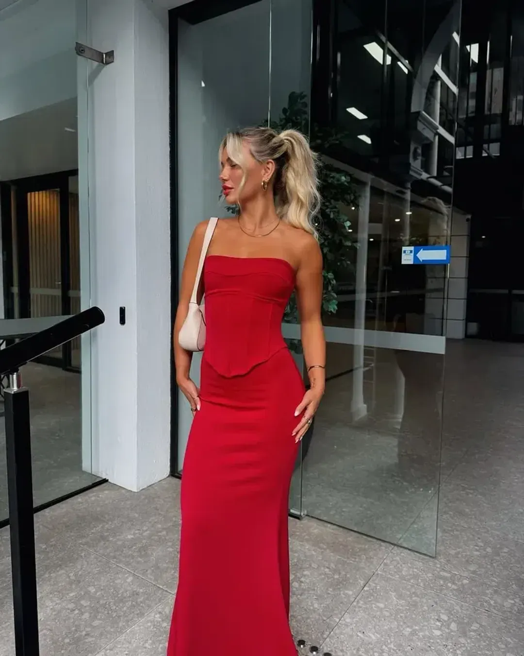 HNTR The Label Louie Gown Set in Wine Size AU 6 for rent on The Volte - main image