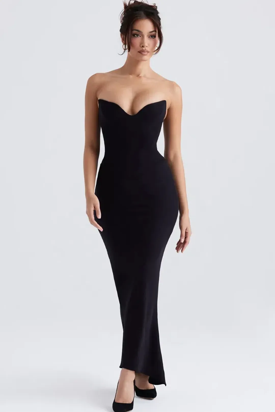 House of CB Sabine Dress Maxi Black Size AU 6 for rent on The Volte - main image