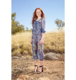 Gorman by Mangkaja Sheer Swing Dress Blue one size  for rent on The Volte - image 1