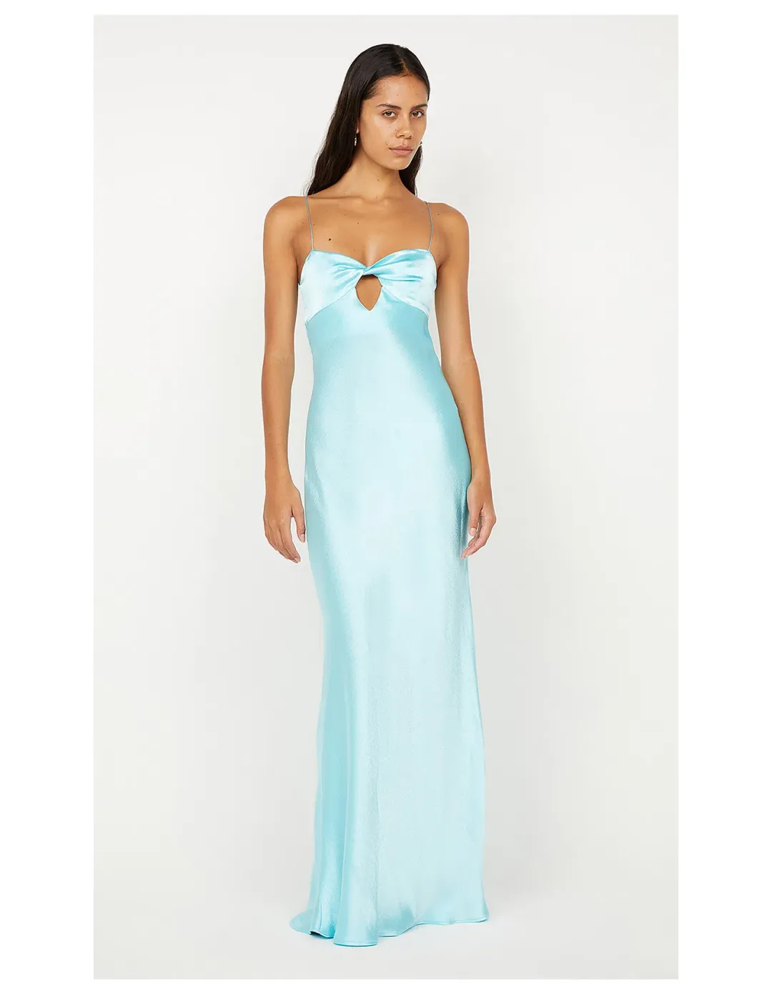Bec and Bridge Cinder Twist Maxi Dress Turquoise Size 10 for rent on The Volte - main image