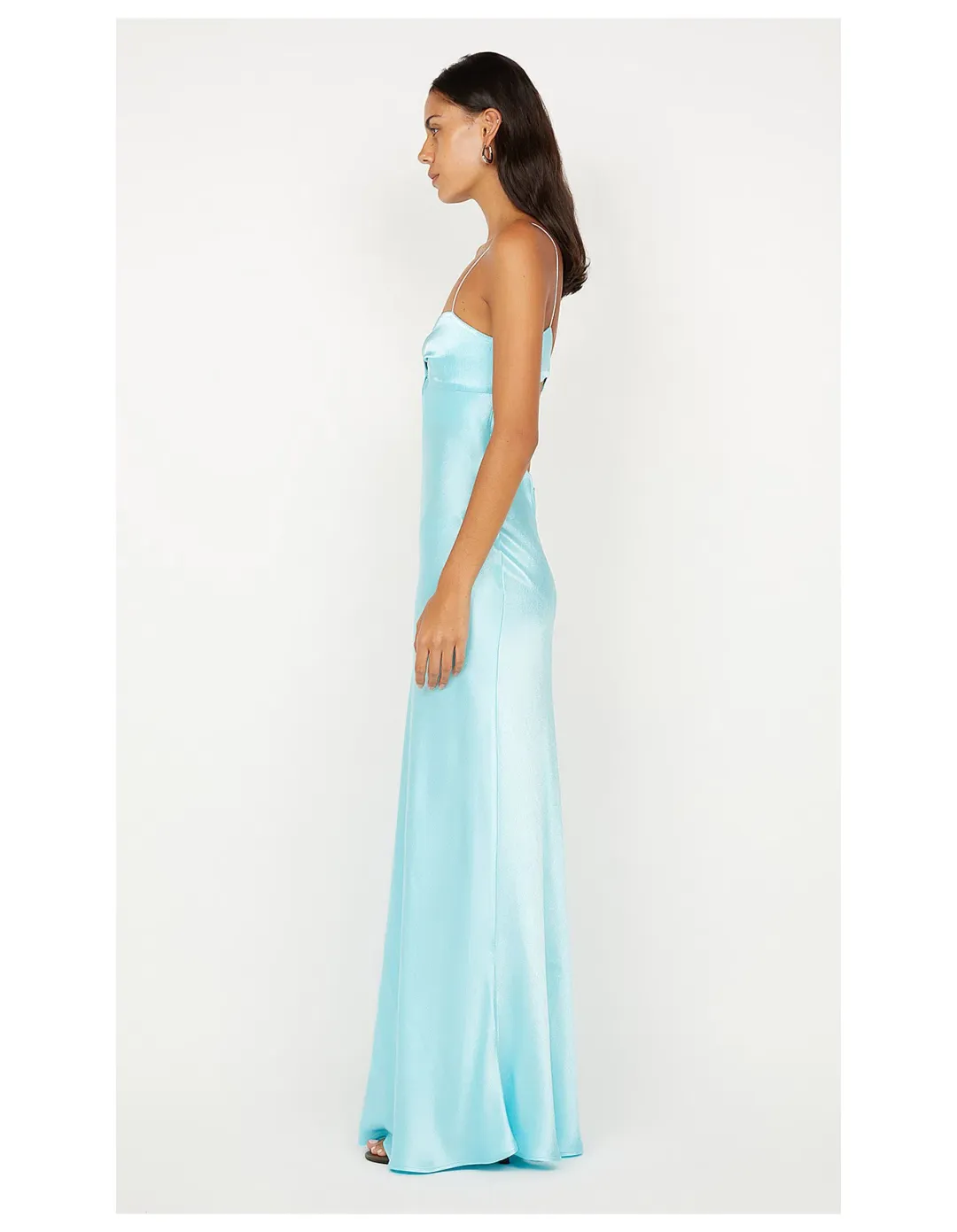 Bec and Bridge Cinder Twist Maxi Dress Turquoise Size 10 for rent on The Volte - main image