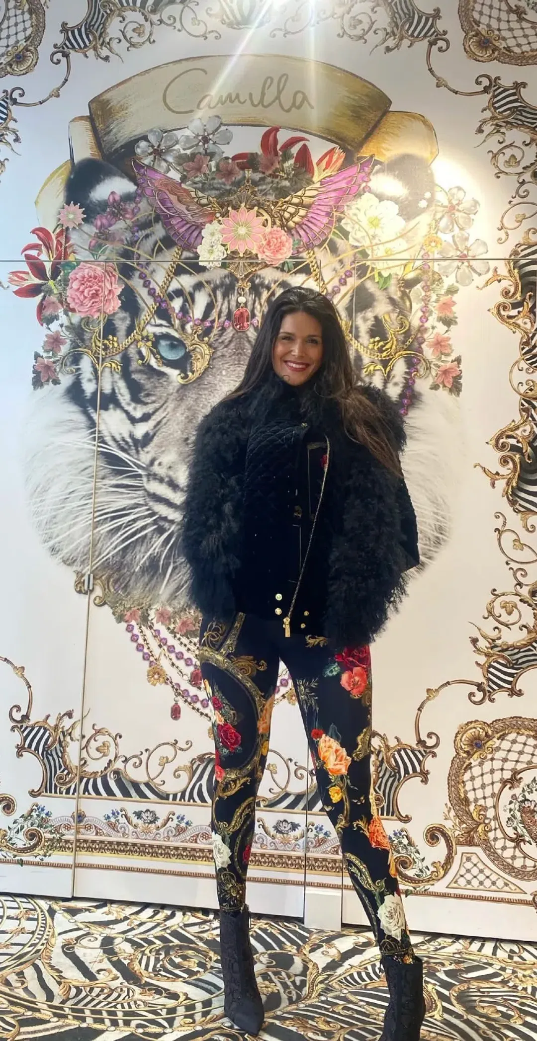 Camilla Magic In The Manuscripts Velvet Jacket with Fur Panels Black Size S/ Size AU 10 for rent on The Volte - main image