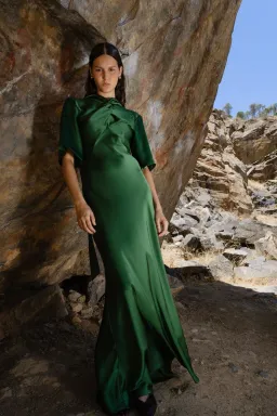 One Fell Swoop Claret Dress Matilda Green Size AU 12 for rent on The Volte - image 7