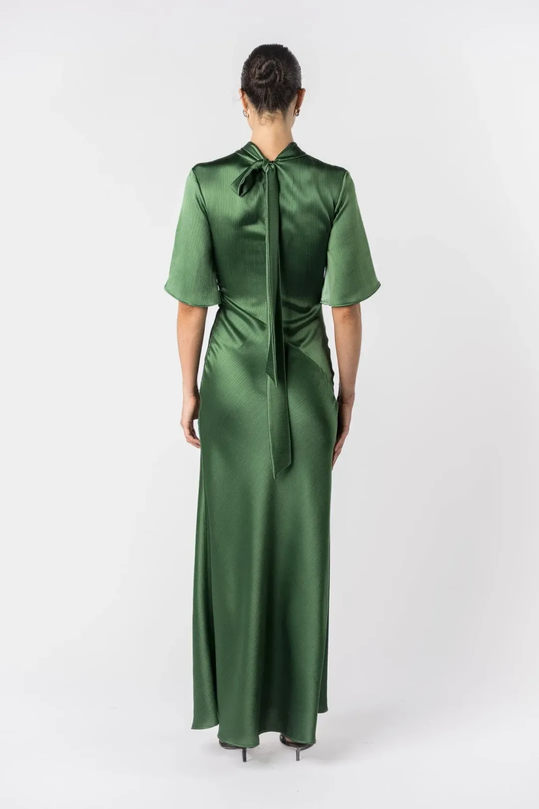 One Fell Swoop Claret Dress Matilda Green Size AU 12 for rent on The Volte - main image