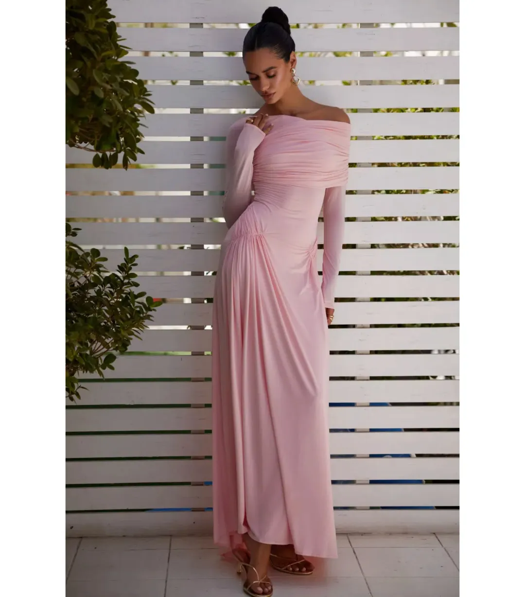 Abyss by Abby Milos Maxi Dress Pink Size S / AU 8 for rent on The Volte - main image