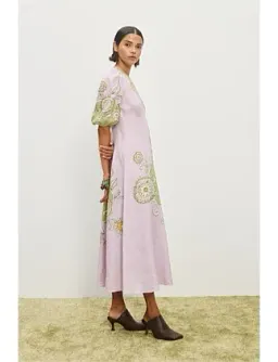 Alemais Sora Midi Dress Print Size 8 for rent on The Volte - image 3