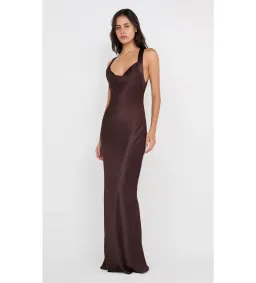 🤎 Bec and Bridge Gia Halter Maxi Dress in Dark Chocolate Size XS / AU 6 🤎 for rent on The Volte - image 1