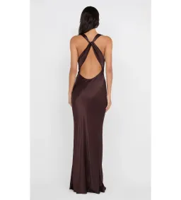 🤎 Bec & Bridge Gia Halter Maxi Dress Dark Chocolate Size 8 🤎 for rent on The Volte - image 4