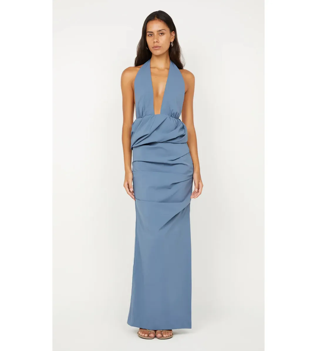 💙 Bec & Bridge Priscilla Bubble Maxi Dress Steel Blue Size 6 💙 for rent on The Volte - main image