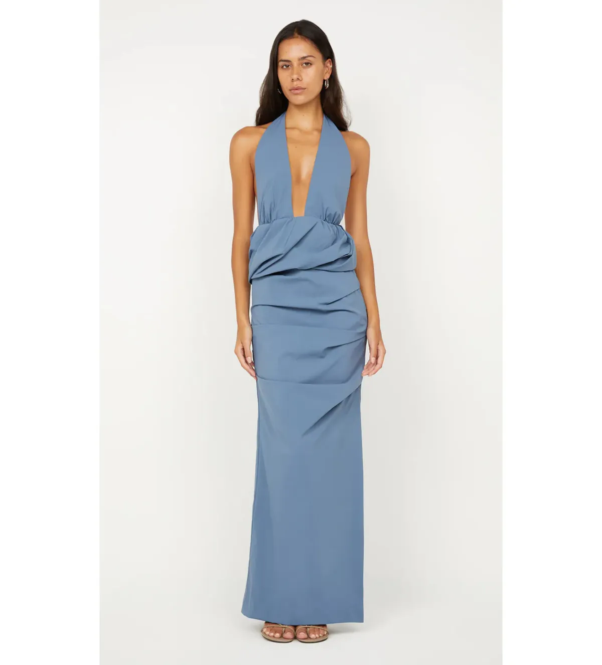 💙 Bec & Bridge Priscilla Bubble Maxi Dress Steel Blue Size 6 💙 for rent on The Volte - main image