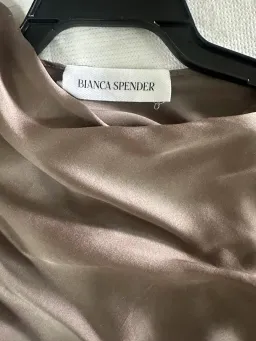 Bianca Spender Bronze Silk Roma Gown Size AU 12 for rent on The Volte - image 5