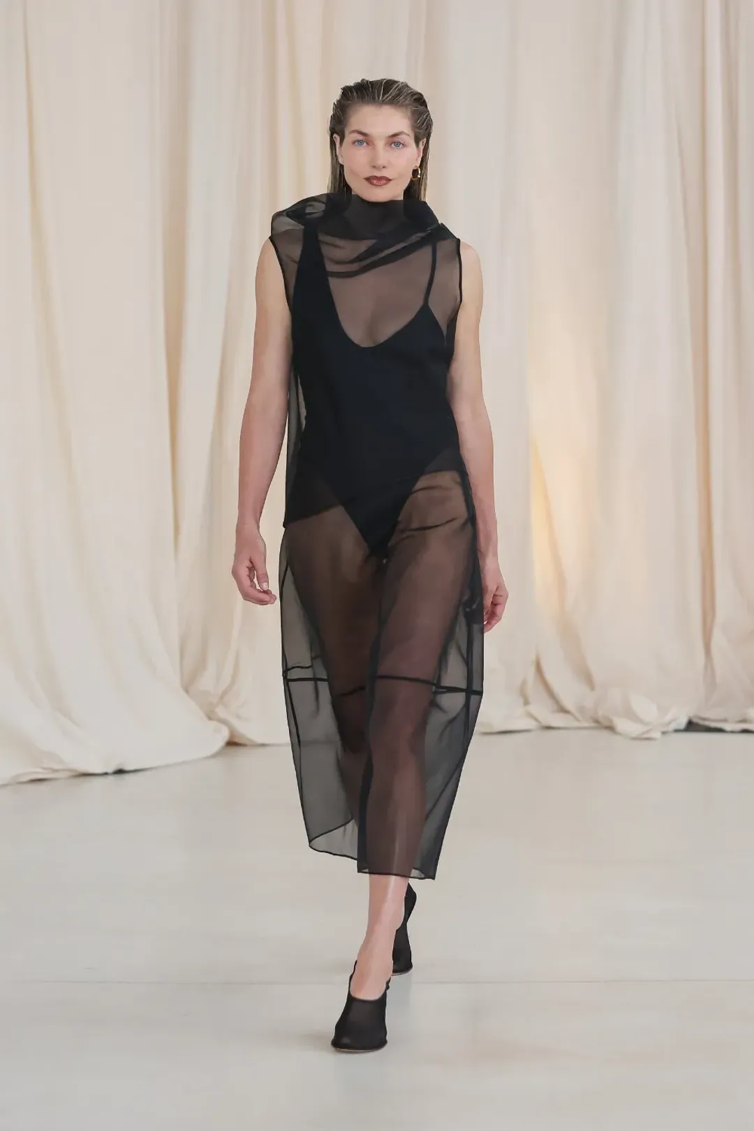 BIANCA SPENDER BLACK ORGANZA CEZANNE TOP SIZE 6/XS for rent on The Volte - main image