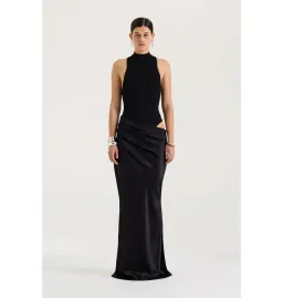Henne Soraia Maxi Dress Black Size 10 for rent on The Volte - image 1