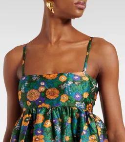 Alemais Carmine Printed Open Back Midi Dress Green Floral Multi Size 12 for rent on The Volte - image 5