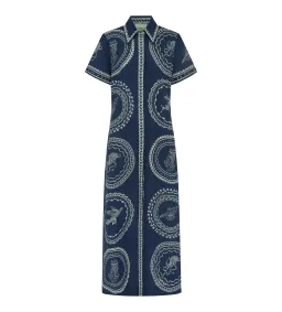 Alemais Oceane Linen Shirtdress in Navy Size AU 12 for rent on The Volte - image 4