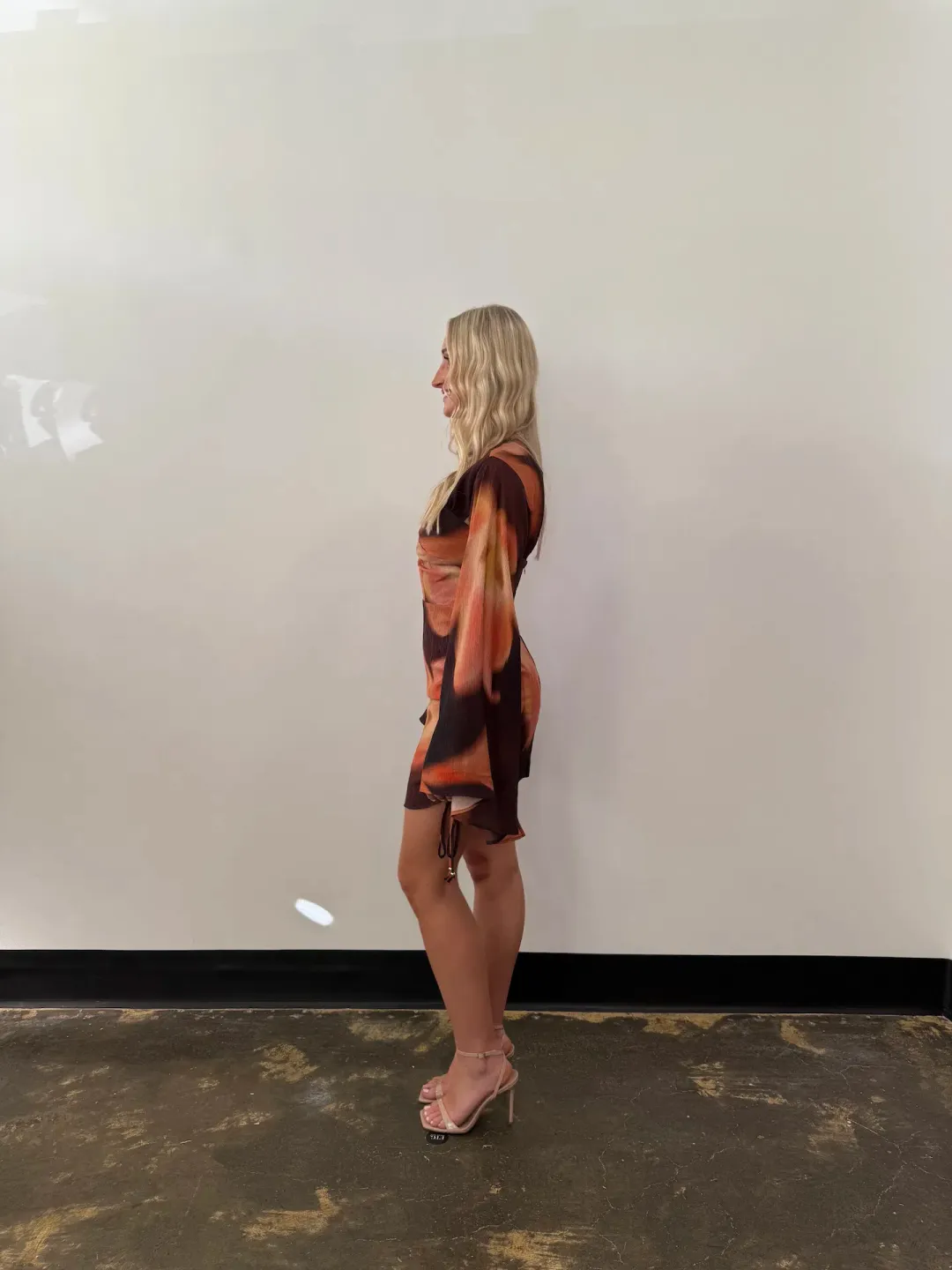 The Wolf Gang Zoya Mini Dress Cocoa Flower Size 8 for rent on The Volte - main image