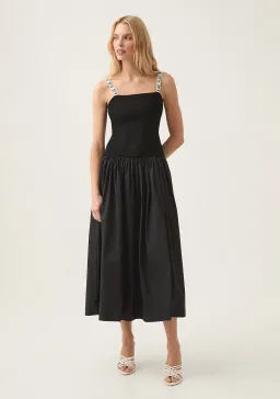 Aje Leana Knit Midi Dress in Black Size M / AU 10 for rent on The Volte - image 1