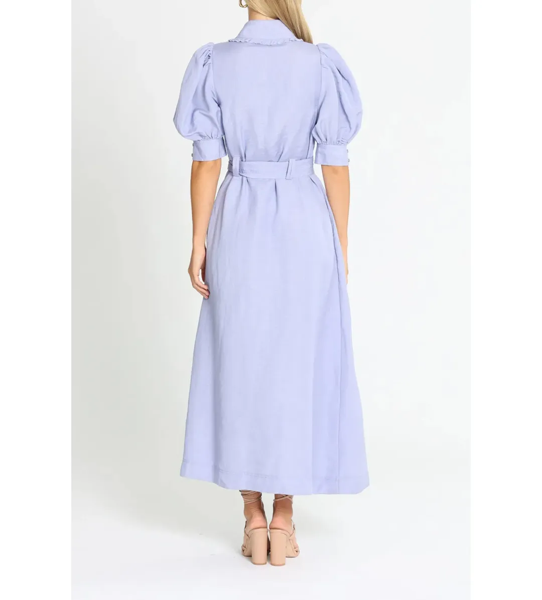 Aje Madeleine Belted Midi Dress in Lilac Size 10/M for rent on The Volte - main image