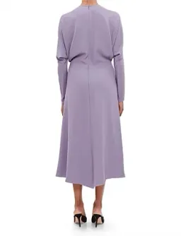 Victoria Beckham Dolman Midi Dress with Blouson Bodice Purple Size 16 for rent on The Volte - image 3