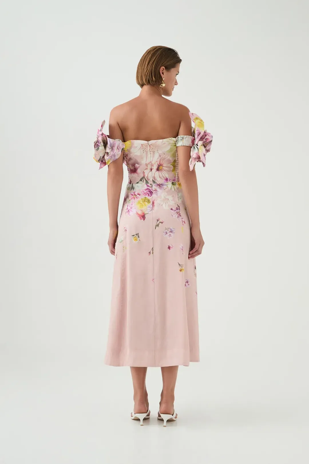 Aje Misha Maxi Dress Floral Pink Size 6 for rent on The Volte - main image