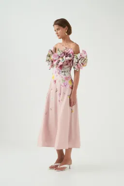 Aje Misha Maxi Dress Floral Pink Size 6 for rent on The Volte - image 3