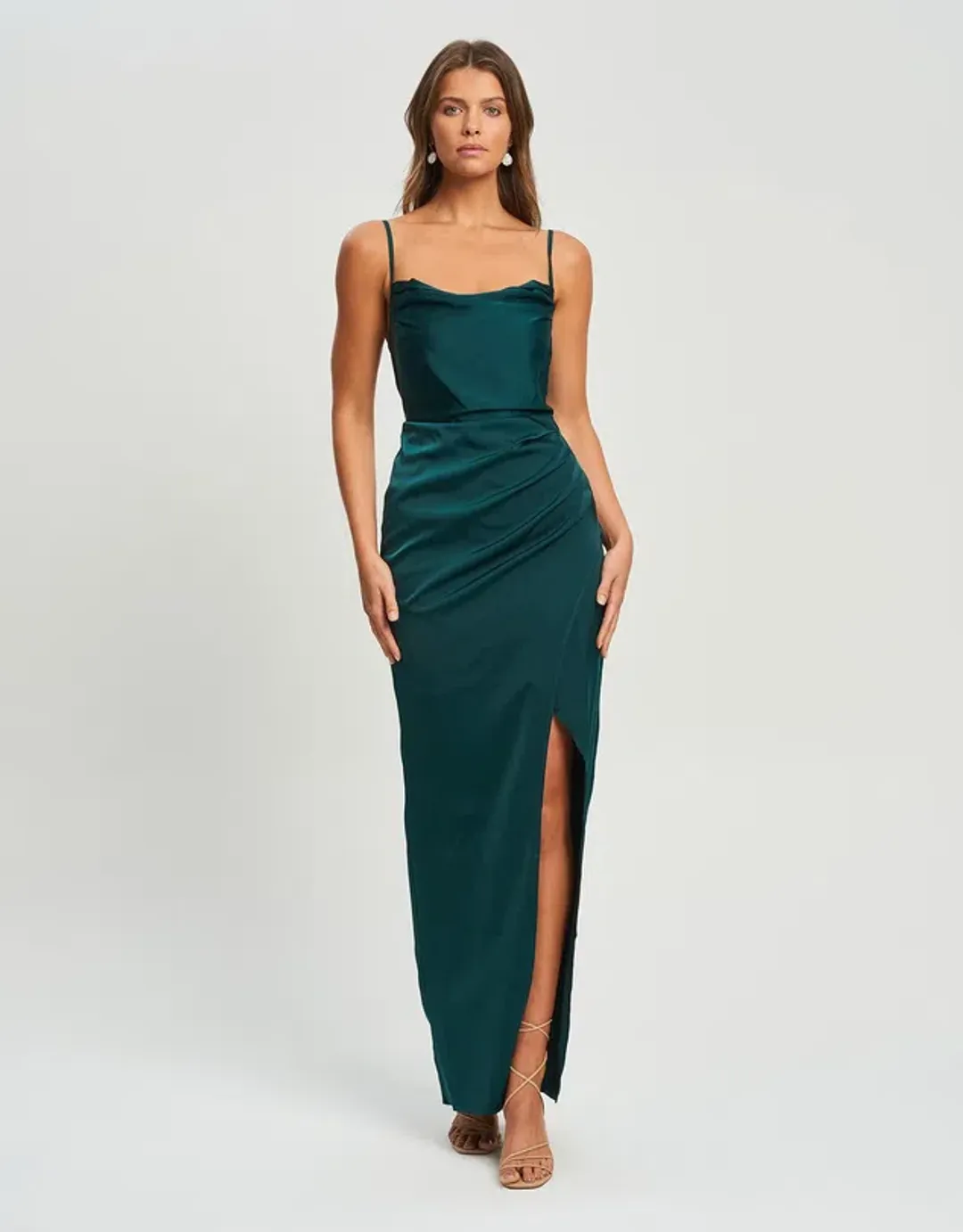 Chancery Lyra Midi Dress Green Size AU 10 for rent on The Volte - main image