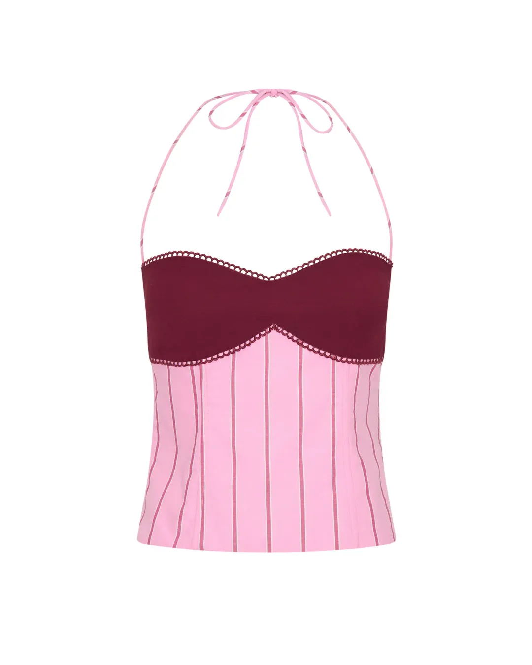 I am Delilah Angelina Corset & Maxi Skirt Set in Sangria/Pink Size S / AU 8 for rent on The Volte - main image