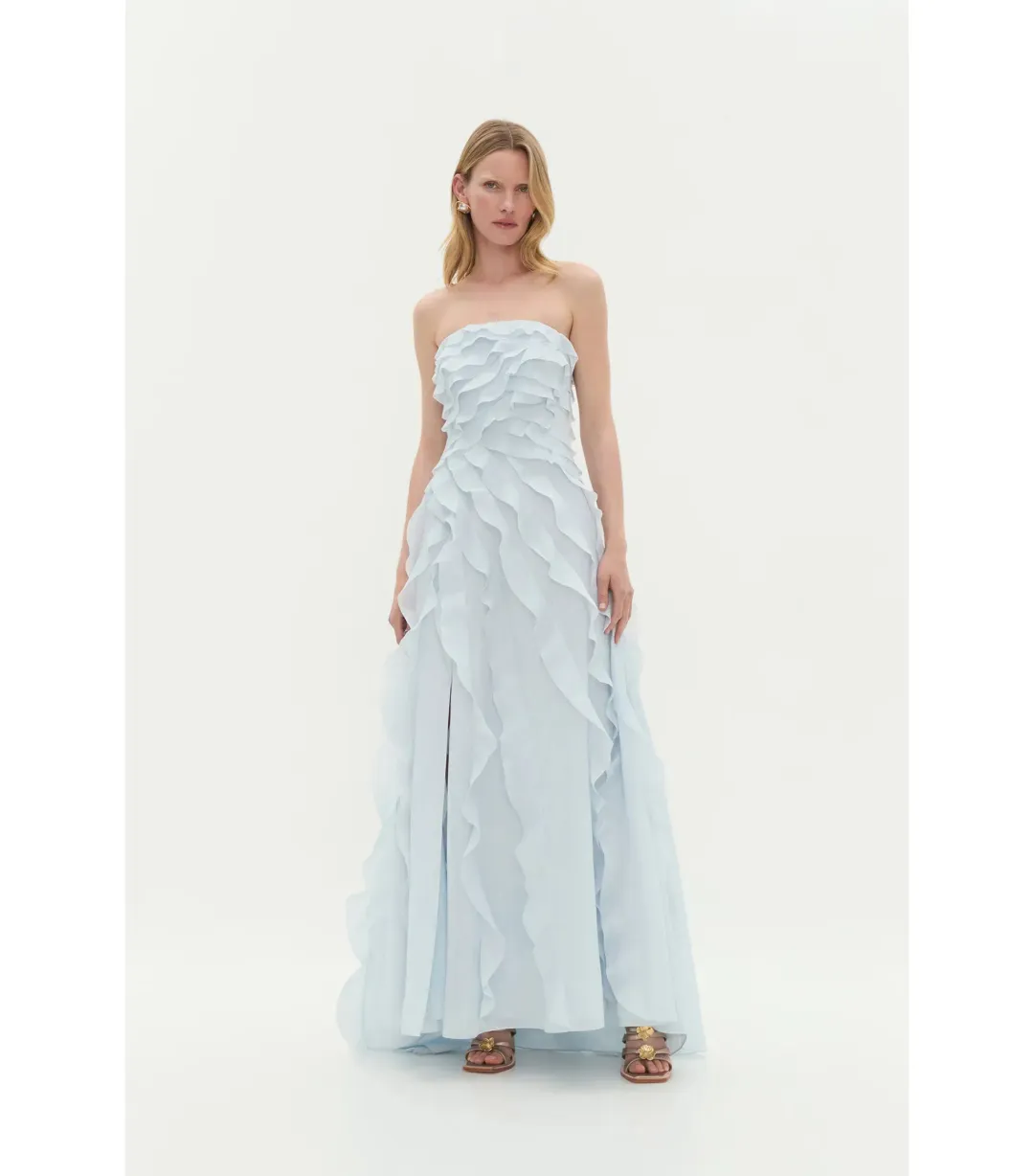 Aje Allairie Maxi Gown Pastel Blue Size AU 10 for rent on The Volte - main image