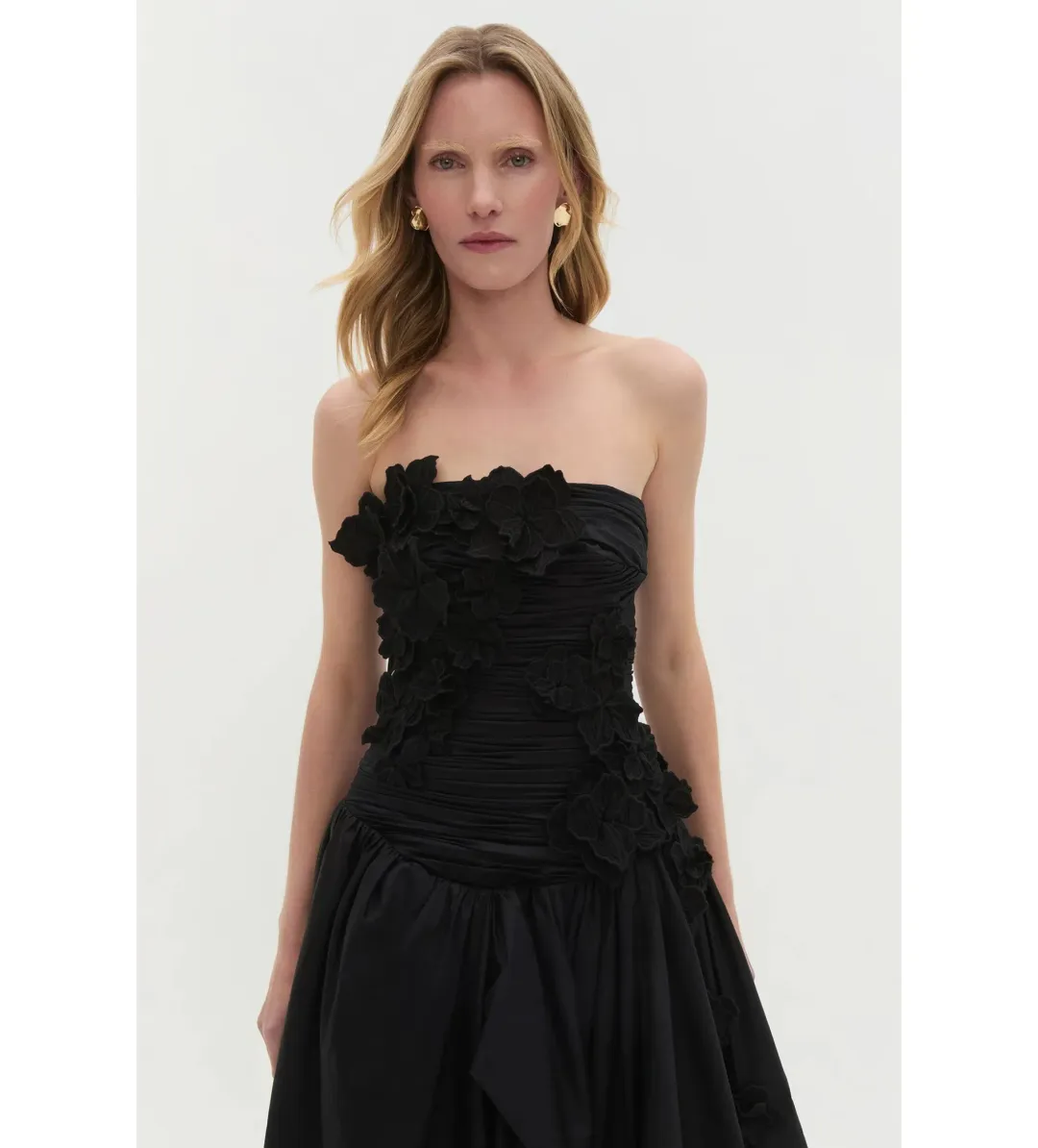 Aje Splendour Flower Gown Black Size AU 8 for rent on The Volte - main image