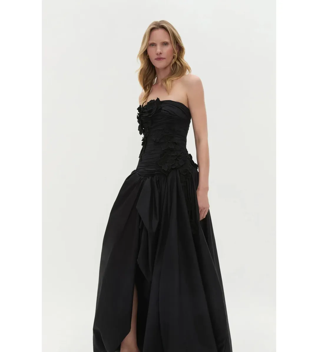 Aje Splendour Flower Gown Black Size AU 8 for rent on The Volte - main image