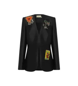 Alemais Ginger Embellished Blazer Black Size AU 4 for rent on The Volte - image 5