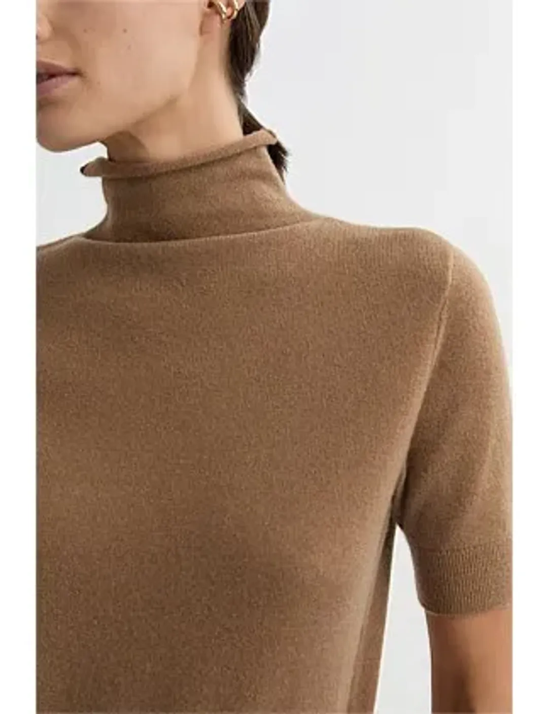 Willow Sui Wool Cashmere Short-Sleeve Polo Knit for rent on The Volte - main image