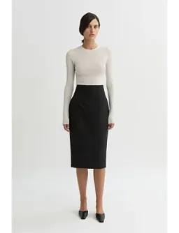 Willow Astrid Wool Pencil Skirt Black Size 6 for rent on The Volte - image 2