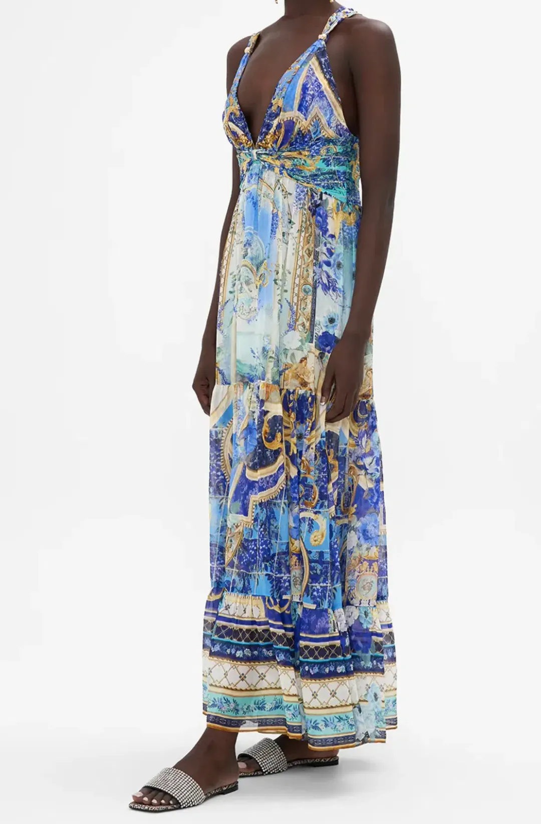 Camilla Views of Vesuvius Dress Blue Size 8  for rent on The Volte - main image