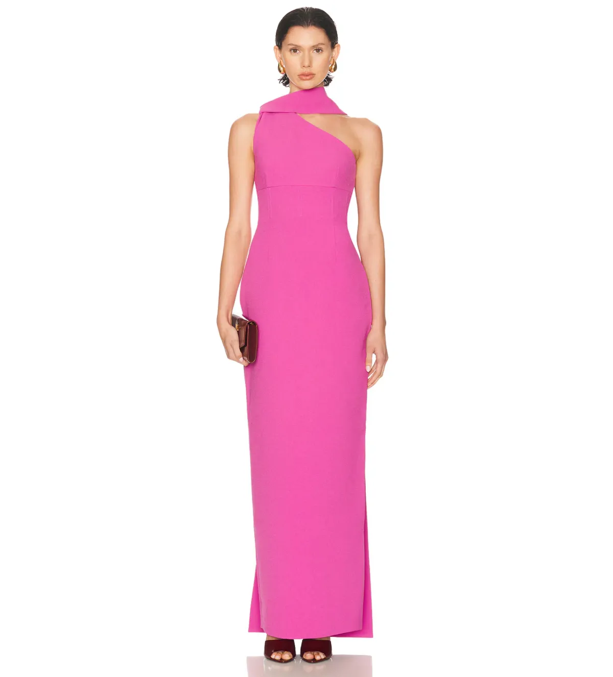 Rachel Gilbert Clara Gown in Hot Pink Size 0/AU6 for rent on The Volte - main image