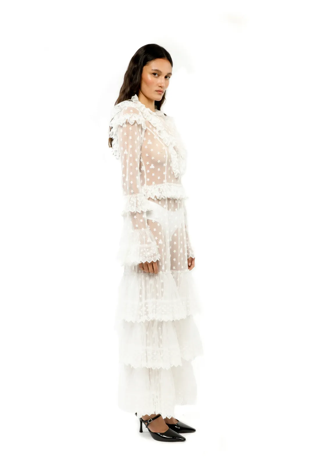 Dinah Dress White for rent on The Volte - main image