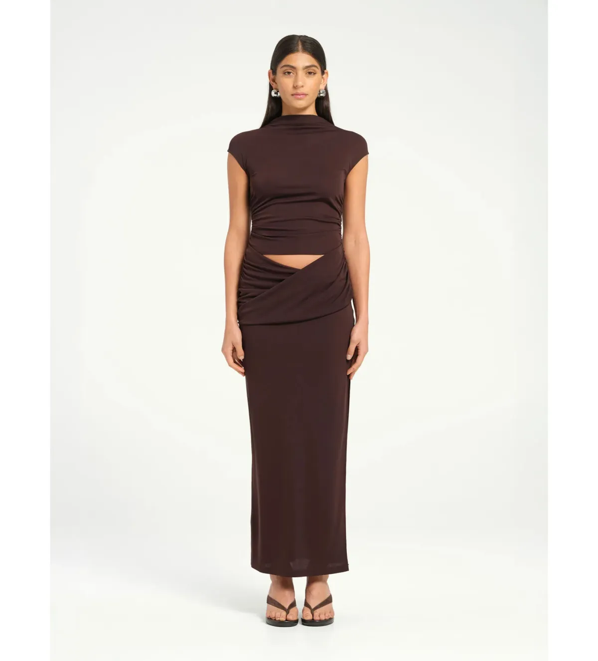 Benni Royce Maxi Dress Brown Size 8 for rent on The Volte - main image