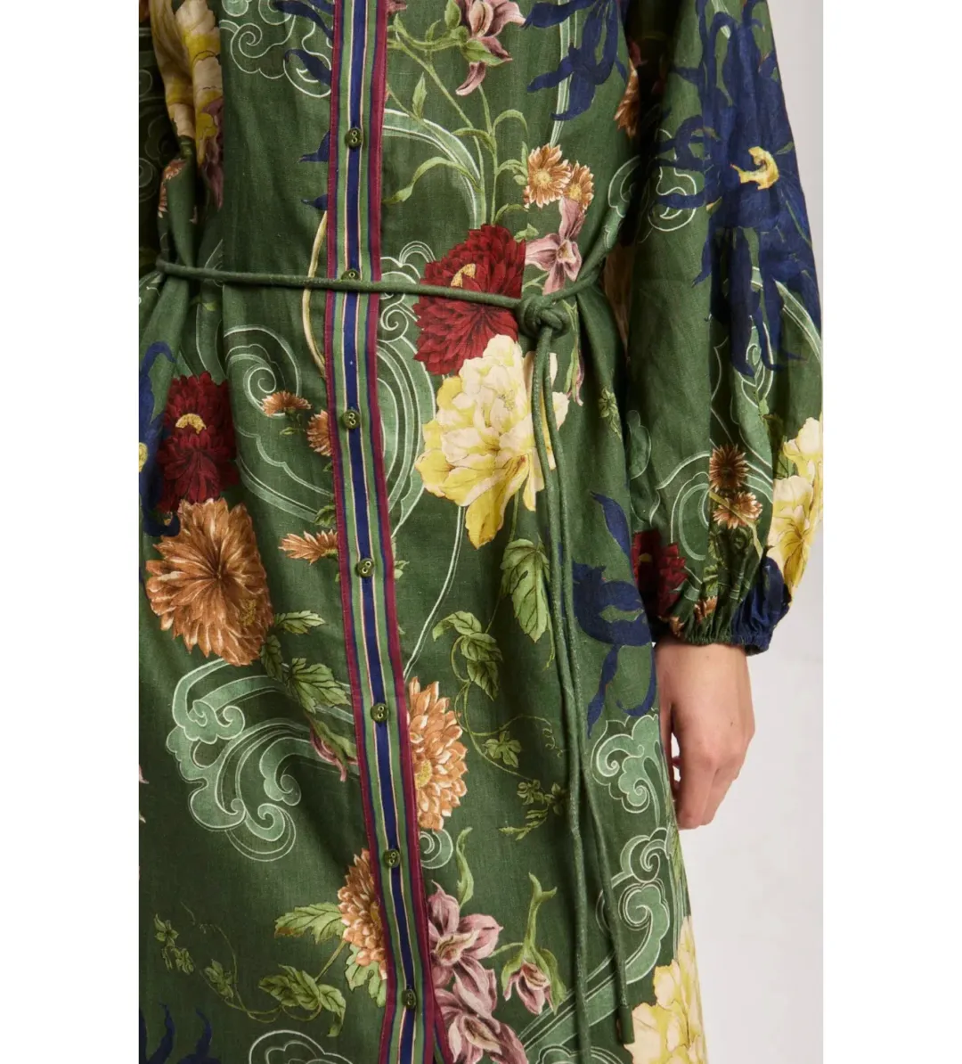 Alemais Avery Shirt Midi Dress Multi Print Size 14 for rent on The Volte - main image