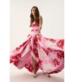 Aje Behold Maxi Dress in Pink Boldly Blooming Size 12 for rent on The Volte - image 1