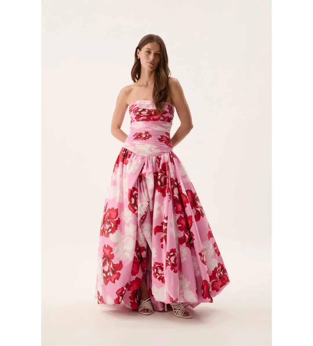 Aje Behold Maxi Dress in Pink Boldly Blooming Size 12 for rent on The Volte - main image