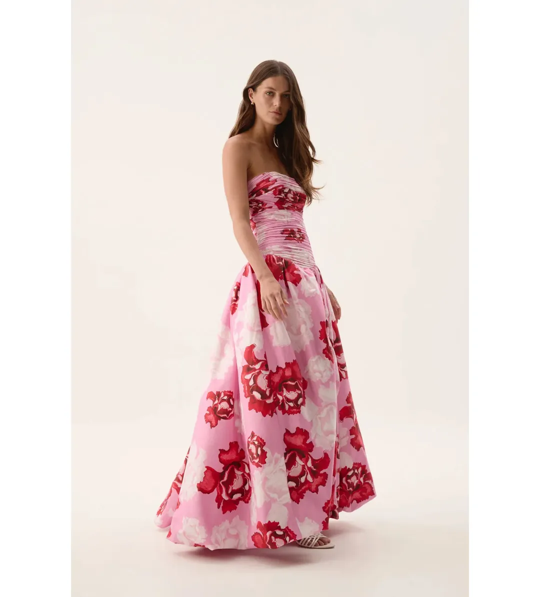 Aje Behold Maxi Dress in Pink Boldly Blooming Size 12 for rent on The Volte - main image