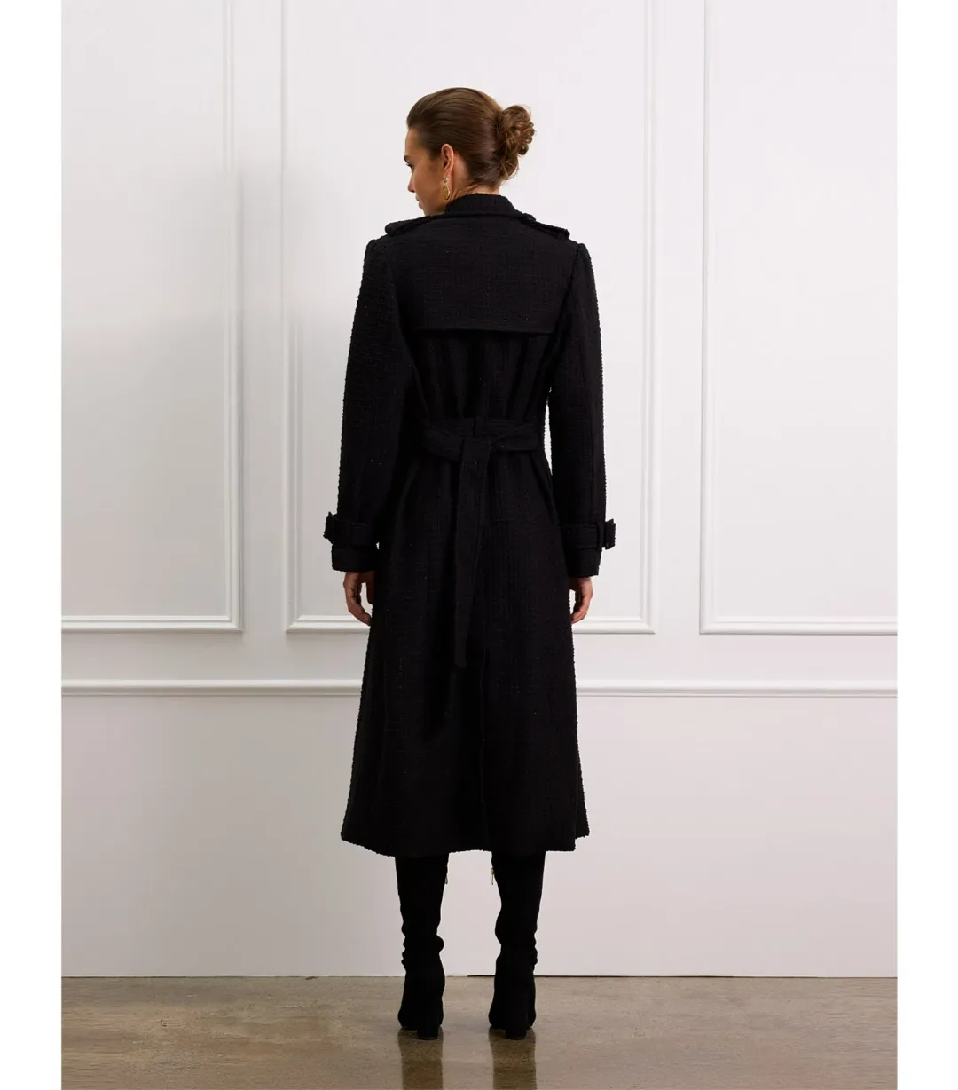 Aqua Blu Brooklyn Trench Coat Caviar Size S / AU 8 for rent on The Volte - main image