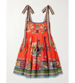 Alemais Rocco Mini Sundress in Orange Print Size AU 8  for rent on The Volte - image 5